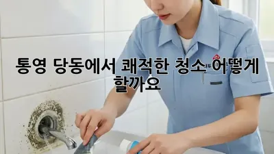 통영 당동에서 쾌적한 청소, 어떻게 할까요?